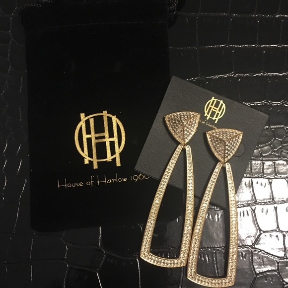 House of Harlow 1960 Jewelry - NWT HOUSE OF HARLOW 1960 Sparkle Gold Earrings